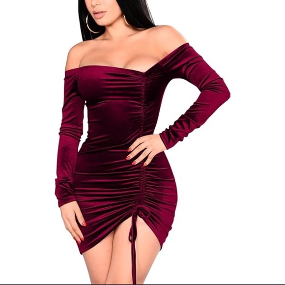 🆕 GOBLES Womens Velvet Bodycon Dress XL - Picture 1 of 14